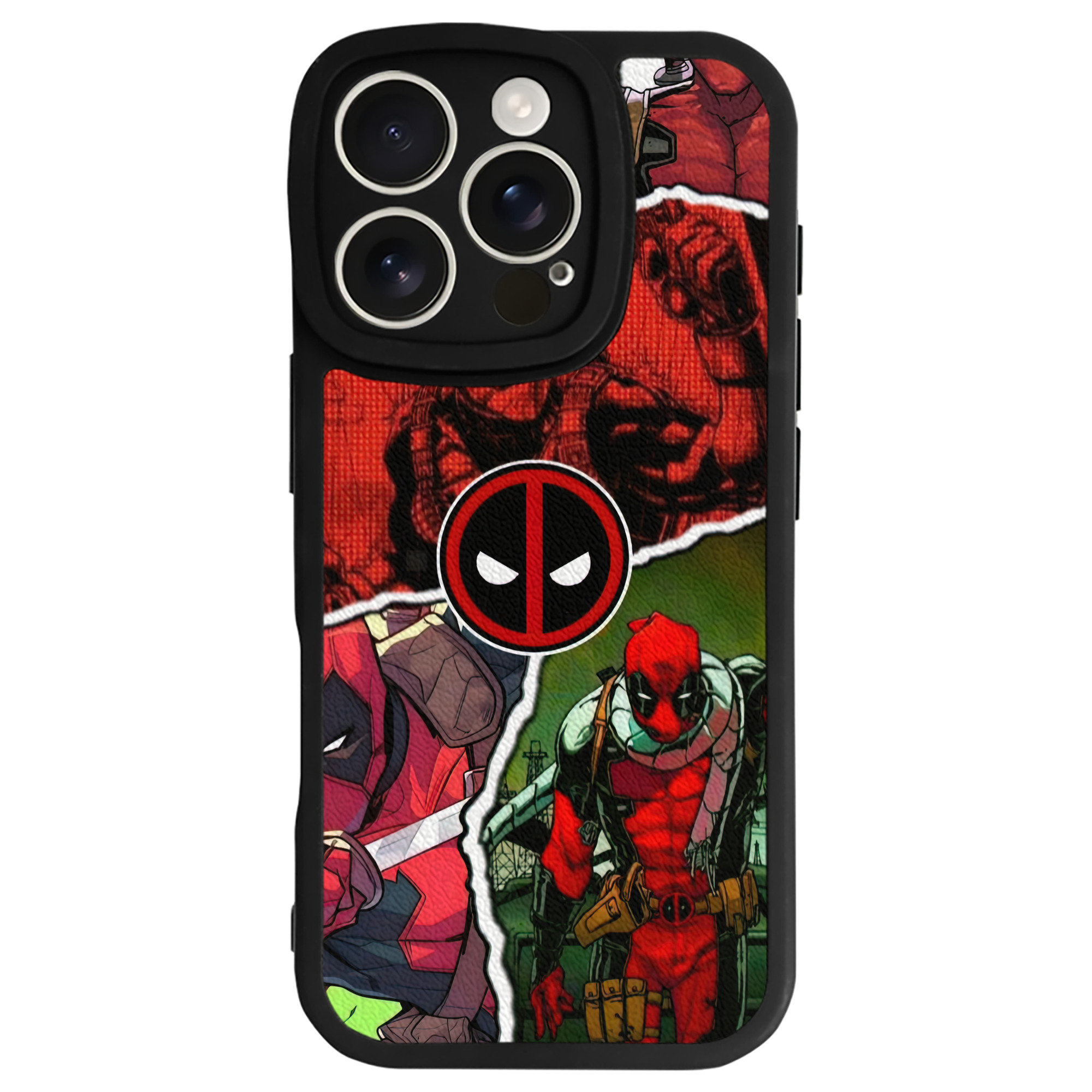 （画像用） Deadpool デッドプール 【iPhone 16シリーズ対応】シリコンスマホケース（レザー調） 材質：シリコン